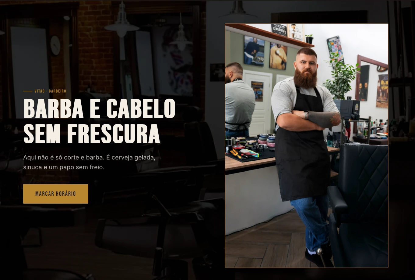 Site Barbearia Vitao